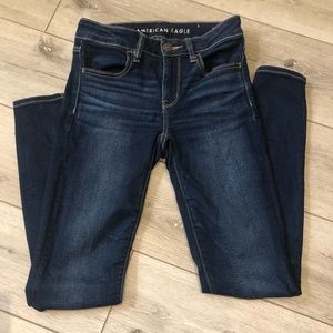 AE Next Level Jeggings. American eagle jeans. Color:darkness falls. Size 2 Long
